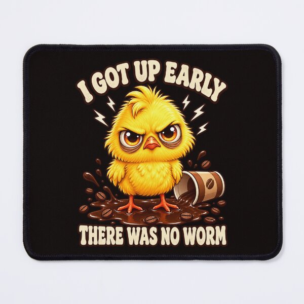 Item preview, Grumpy Chick No Worm Coffee Humor designed and sold by FrameFlow.