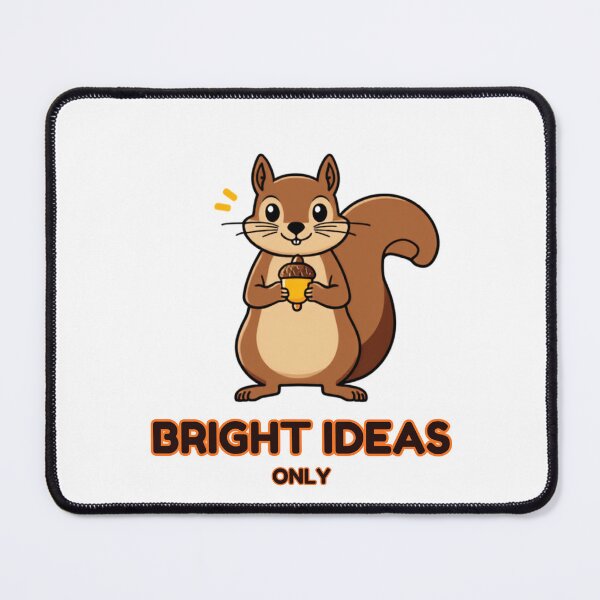 Item preview, Bright Ideas Only Squirrel Sticker – Cute Squirrel with Glowing Acorn Light Bulb designed and sold by NKWealthDesign.