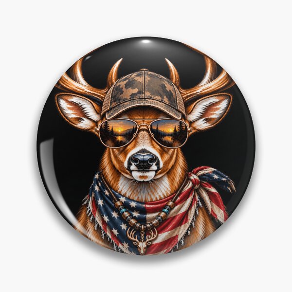 Item preview, Glamorous Deer Jeweled Glasses Pearl Necklace Stylish Buck Wildlife Art designed and sold by 76Valeria.