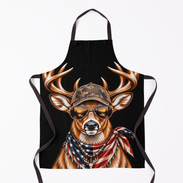 Item preview, Glamorous Deer Jeweled Glasses Pearl Necklace Stylish Buck Wildlife Art designed and sold by 76Valeria.
