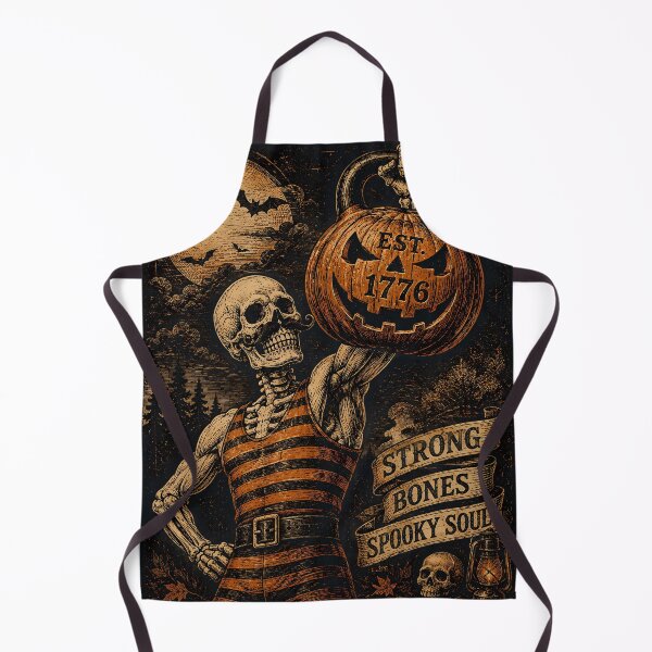 Item preview, Spooky Strongman Woodcut Skeleton Lifting Halloween Gym designed and sold by chattsuede.