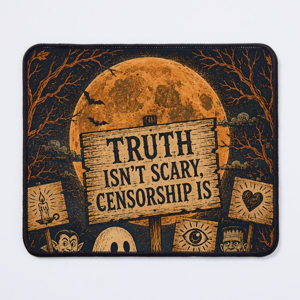 Item preview, Banned Books Protest Monster Moon Halloween Librarian designed and sold by chattsuede.