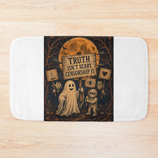 Item preview, Banned Books Protest Monster Moon Halloween Librarian designed and sold by chattsuede.