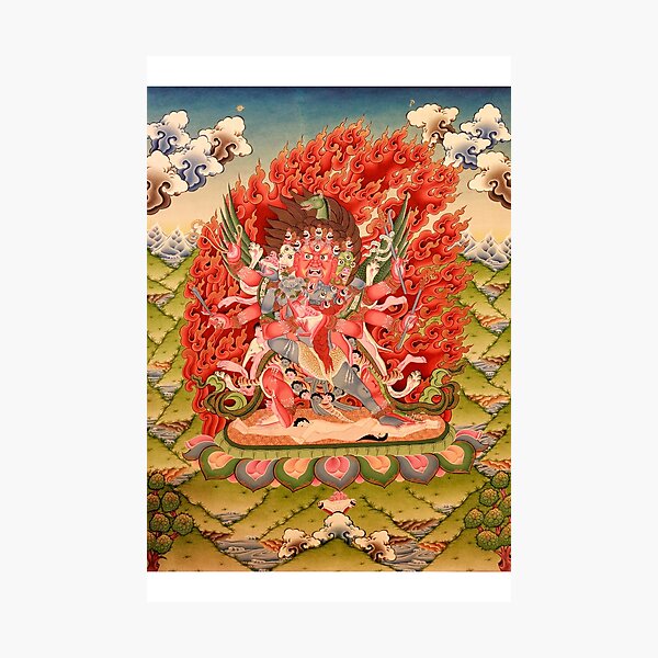 Item preview, Buddhist Thangka - Tibetan Meditation Spiritual Wall Art designed and sold by Gilmour-Prints.