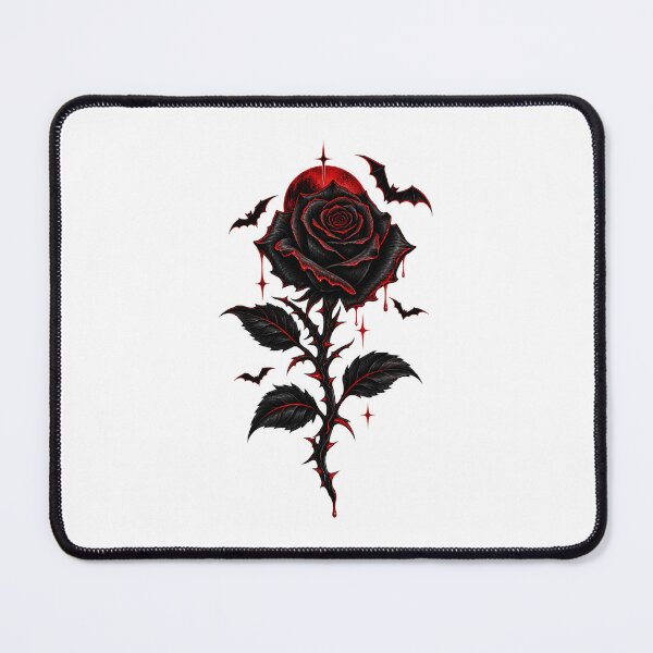 Item preview, Black Rose Gothic Bats Dark Romance Streetwear Gift designed and sold by Artycom.