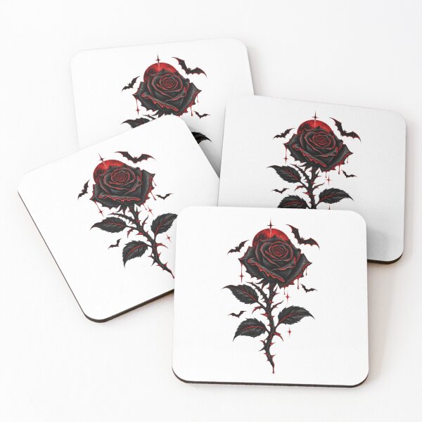 Item preview, Black Rose Gothic Bats Dark Romance Streetwear Gift designed and sold by Artycom.