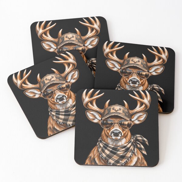 Item preview, Glamorous Deer Jeweled Glasses Pearl Necklace Stylish Buck Wildlife Art designed and sold by 76Valeria.