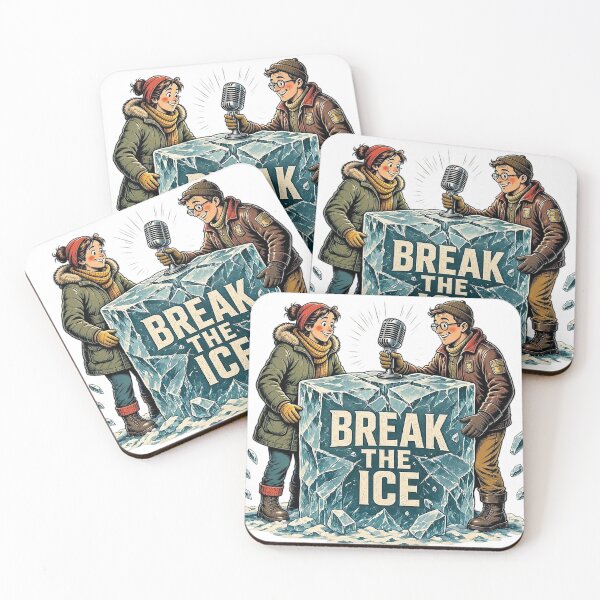 Item preview, Break The Ice Podcast Social Humor Vintage Graphic Tee Design designed and sold by Nubian Style.