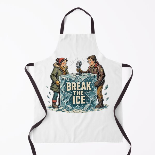 Item preview, Break The Ice Podcast Social Humor Vintage Graphic Tee Design designed and sold by Nubian Style.