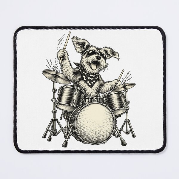 Item preview, Cute Schnauzer Playing Drums Funny Music Dog Drummer Graphic designed and sold by 76Valeria.