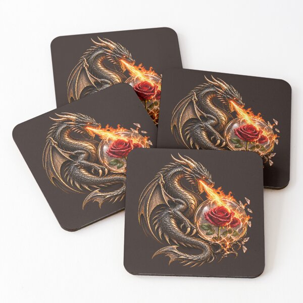 Item preview, Dark Dragon and Enchanted Red Rose designed and sold by PetalFort.
