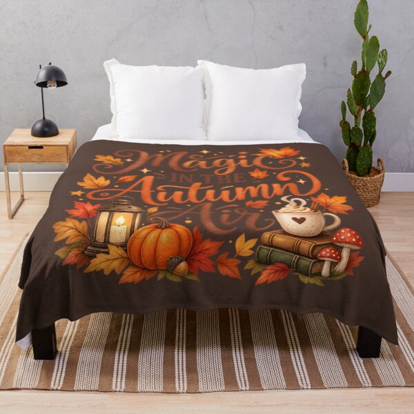 Item preview, Magic in the Autumn Air – Cozy Fall Pumpkin & Lantern designed and sold by blankTeeShirt.