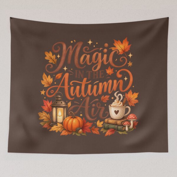 Item preview, Magic in the Autumn Air – Cozy Fall Pumpkin & Lantern designed and sold by blankTeeShirt.