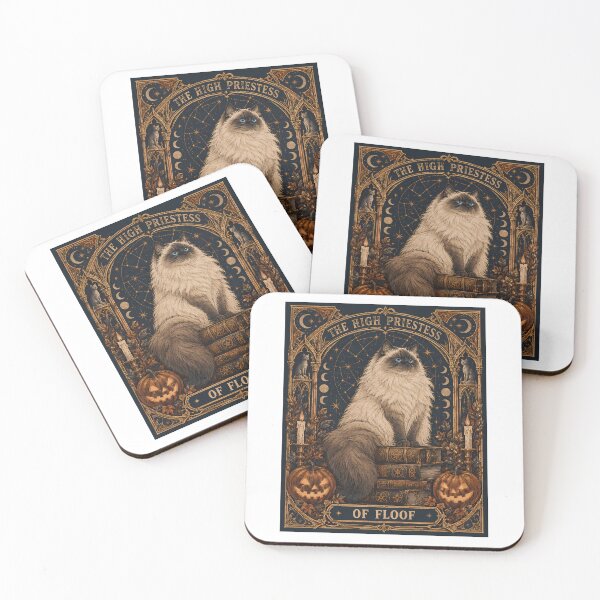 Item preview, Tarot Cat Gothic Priestess Books Halloween designed and sold by chattsuede.