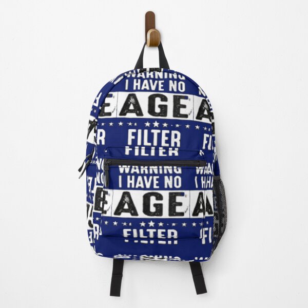 Item preview, warning I have no age filter funny typographic quote designed and sold by SmashingDeals.