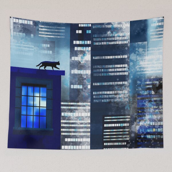 Item preview, Cat On Rooftop designed and sold by Andrew Hitchen.