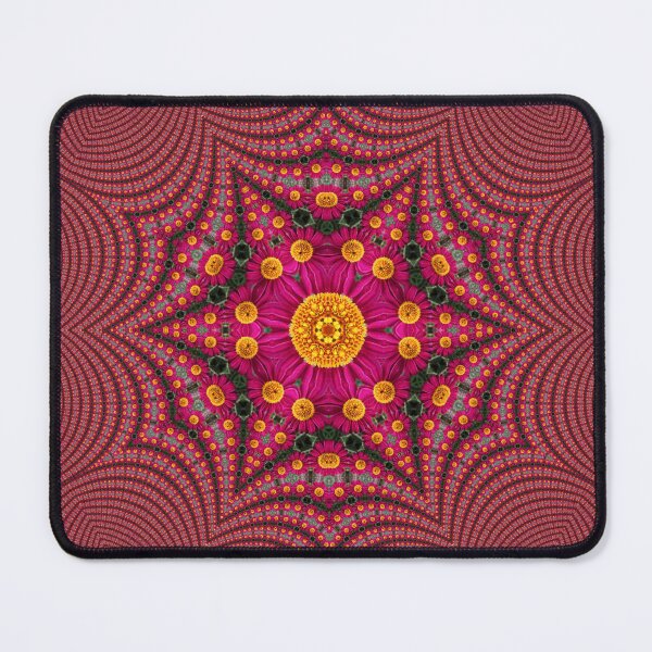 Item preview, Magenta and Gold Floral Mandala designed and sold by SilentBloomLab.