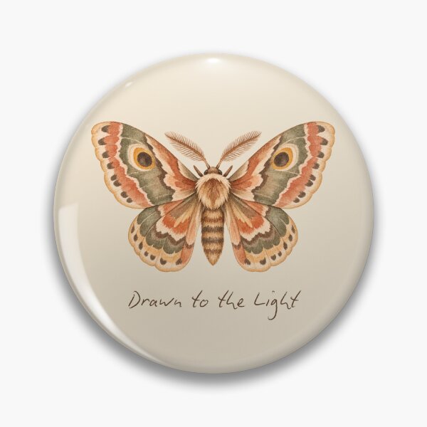 Item preview, Drawn to the Light Moth Watercolor designed and sold by mycute-stickers.