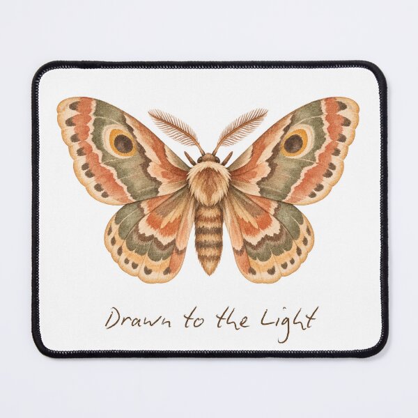 Item preview, Drawn to the Light Moth Watercolor designed and sold by mycute-stickers.