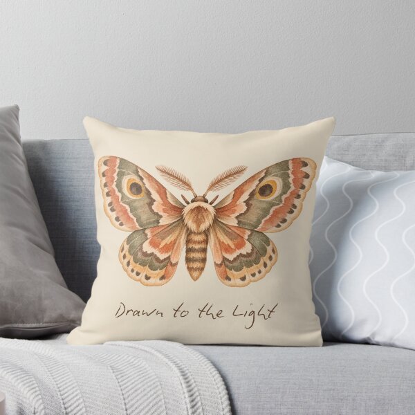 Item preview, Drawn to the Light Moth Watercolor designed and sold by mycute-stickers.