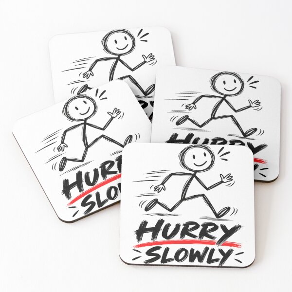 Item preview, Hurry Slowly – Funny Motivational Running Design designed and sold by Marina Langer Wildlife Art..