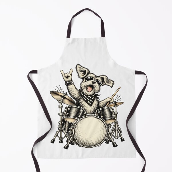 Item preview, Cute Schnauzer Playing Drums Funny Music Dog Drummer Graphic designed and sold by 76Valeria.