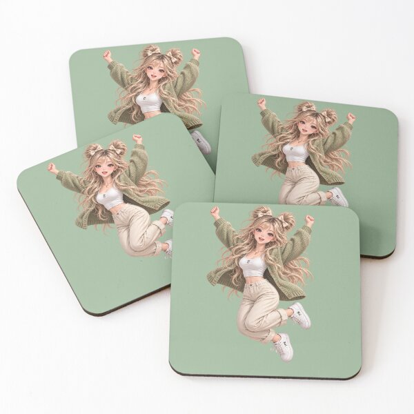 Item preview, Joyful Anime Girl Jumping designed and sold by GRFORA.