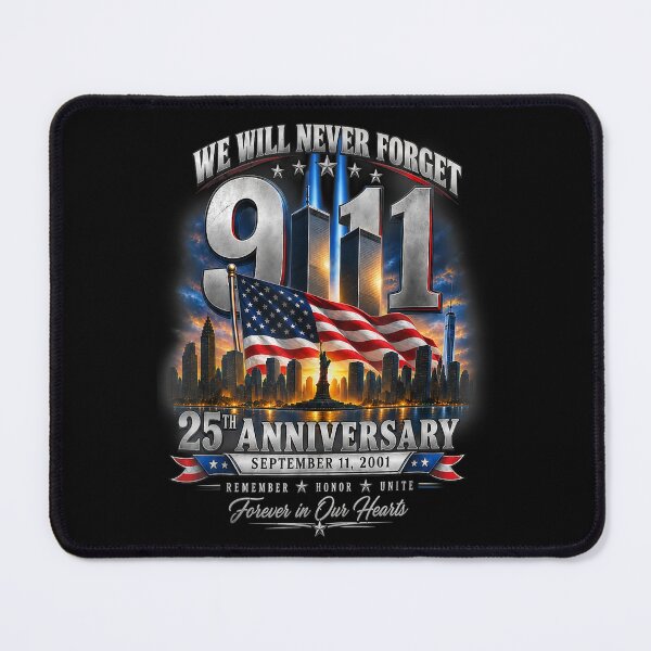 Item preview, We Will Never Forget September 11 25th Anniversary Memorial designed and sold by HenikaPonko.