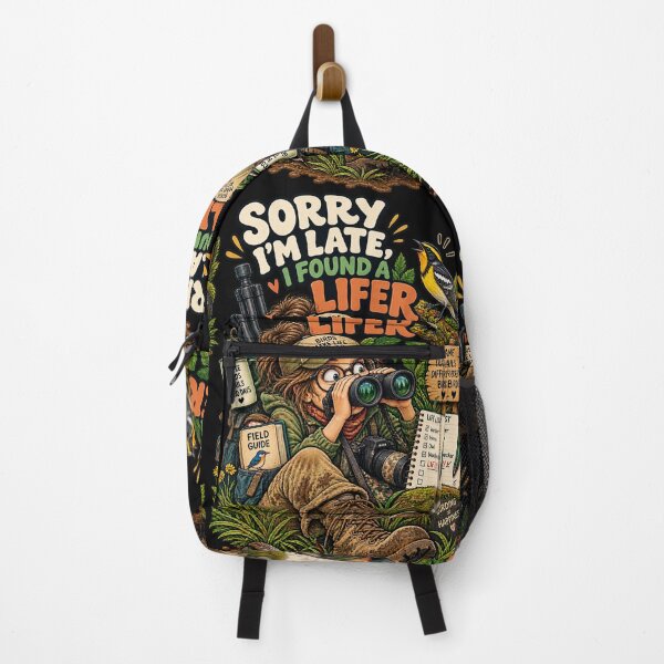 Item preview, Sorry I'm Late I Found A Lifer Funny Birding Birder designed and sold by Ridaelb.