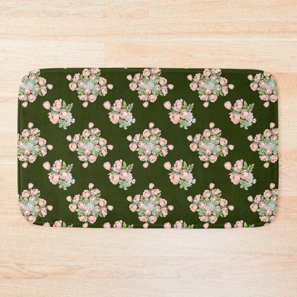Item preview, Dark Olive Green Pink Tulip Floral Seamless Pattern designed and sold by ​Jyoti Digital Artist.