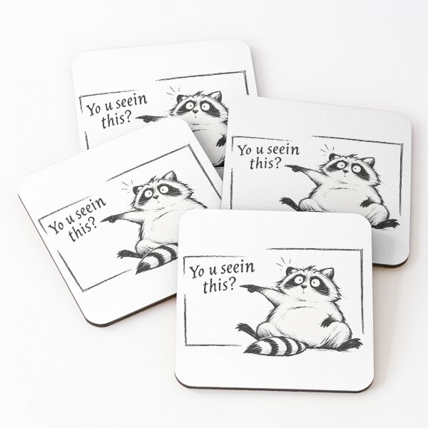 Item preview, Raccoon Caught Gossiping designed and sold by Quelon.