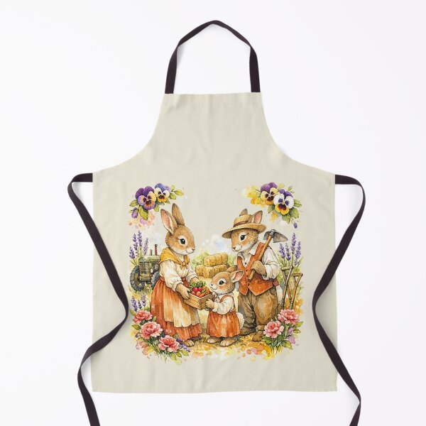 Item preview, Farmer Bunny Family Working in the Garden designed and sold by the artedivino.