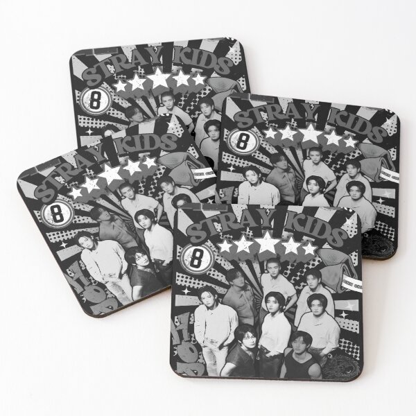 Item preview, Stray Kids chk chk boom black and white kpop skz skzoo you make stray kids stay comeback bang chan lee know changbin hyunjin han felix seungmin IN world tour 5 star divine poster designed and sold by Kpop-Noona.