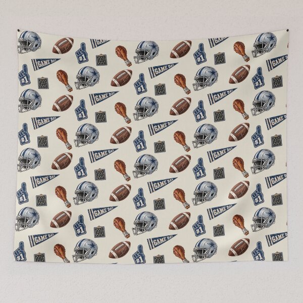 Item preview, Dallas Football Pattern – Navy Silver Game Day & Tailgate designed and sold by SnugbugStudios.