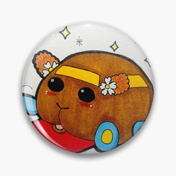 Item preview, Kawaii Brown Guinea Pig Car Floral Star designed and sold by Monfichers.
