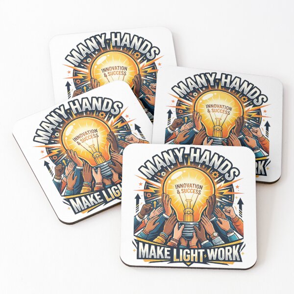 Item preview, Many Hands Make Light Work Teamwork Innovation Success Graphic Tee Design designed and sold by Nubian Style.