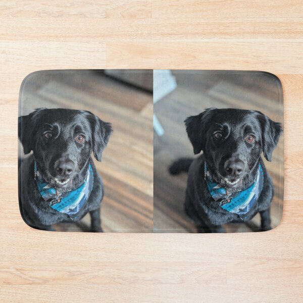Item preview, Black Labrador Retriever with Blue Bandana designed and sold by DigiArtAnimal.