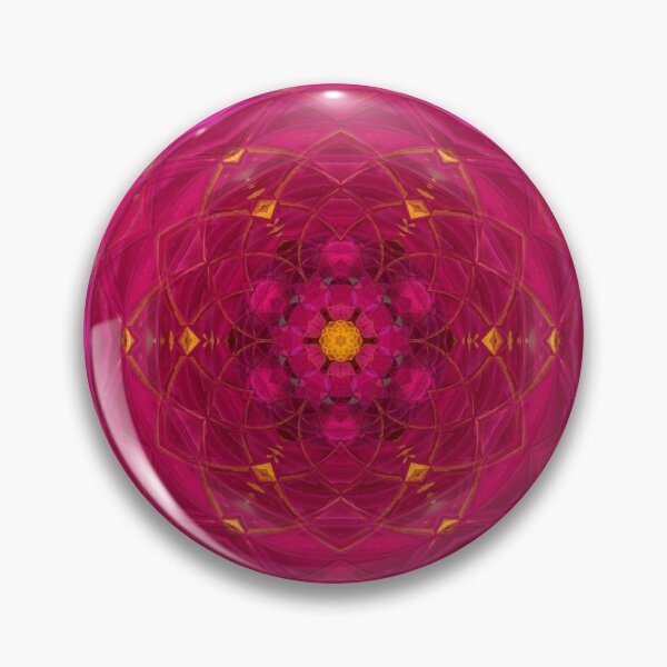 Item preview, Botanical Rosette Magenta and Gold designed and sold by SilentBloomLab.