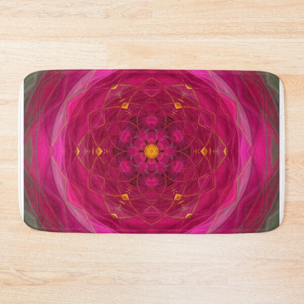 Item preview, Botanical Rosette Magenta and Gold designed and sold by SilentBloomLab.
