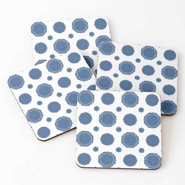 Item preview, Blue Mandala Floral Pattern – Intricate Ornamental Boho Flower Design designed and sold by Mousy17.