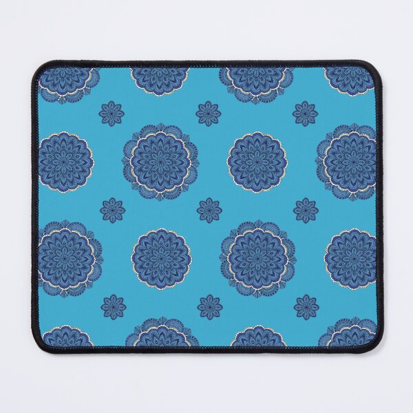 Item preview, Blue Mandala Floral Pattern – Intricate Ornamental Boho Flower Design designed and sold by Mousy17.