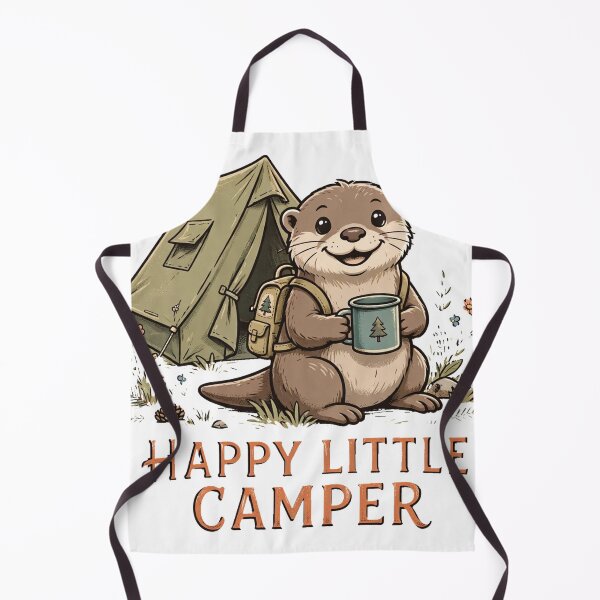 Item preview, Happy Little Camper - Cute River Otter Camping with Mug and Tent designed and sold by PaniCraftstore.