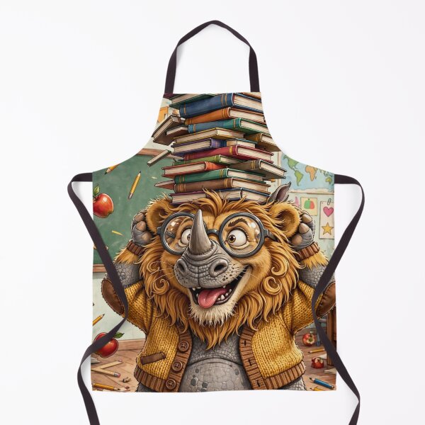 Item preview, Too Many Books – Scholarly Rhino Lion designed and sold by TreatLLC.