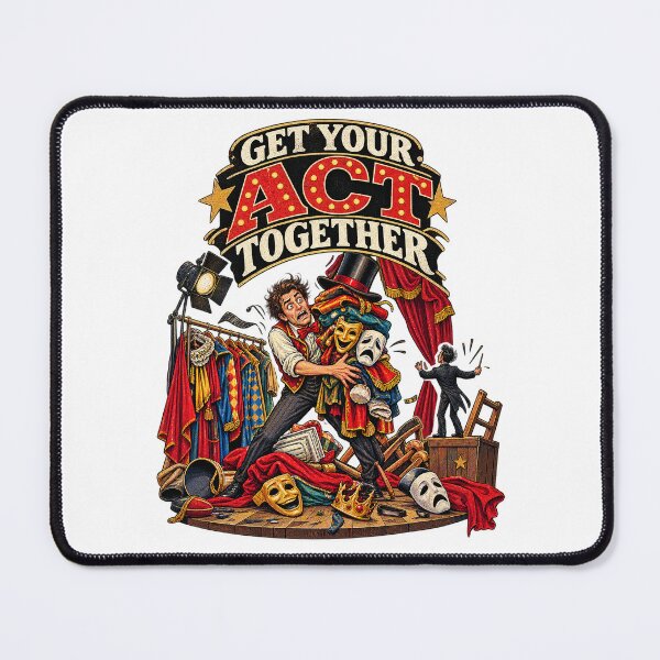 Item preview, Get Your Act Together Vintage Theater Comedy Retro Graphic Tee Design designed and sold by Nubian Style.
