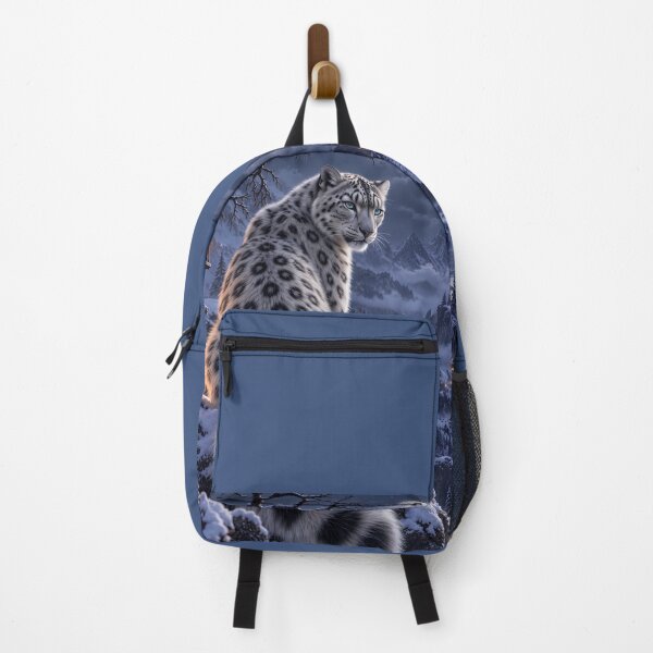 Item preview, Snow Leopard Halloween Art – Moonlit Mountain Wildlife designed and sold by ManJiangHong.