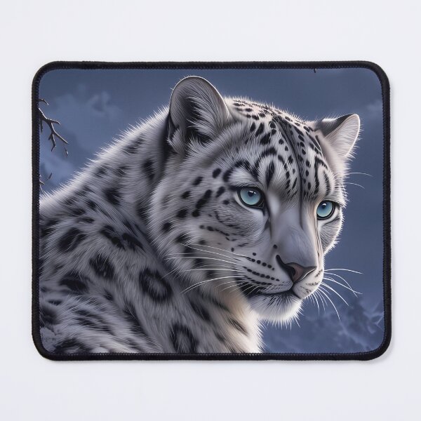 Item preview, Snow Leopard Halloween Art – Moonlit Mountain Wildlife designed and sold by ManJiangHong.