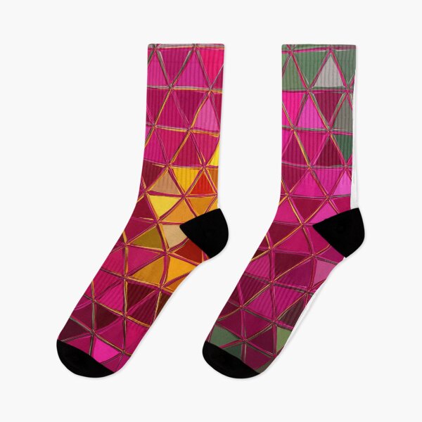 Item preview, Magenta and Gold Floral Mosaic designed and sold by SilentBloomLab.