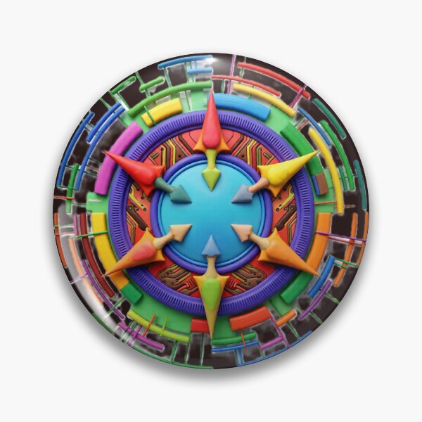 Item preview, chromatic compass C colorful geometric abstract design designed and sold by SmashingDeals.