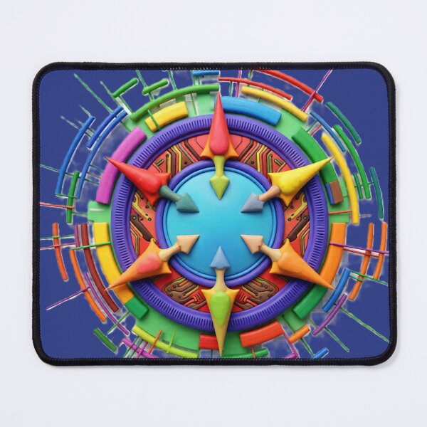 Item preview, chromatic compass C colorful geometric abstract design designed and sold by SmashingDeals.