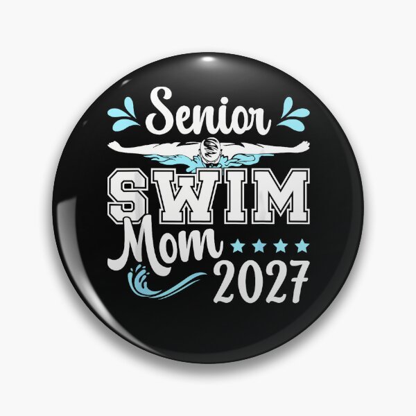 Item preview, Senior Swim Mom 2027 Swimmer Silhouette Stars Water Splash Proud Parent Apparel designed and sold by slmfams.
